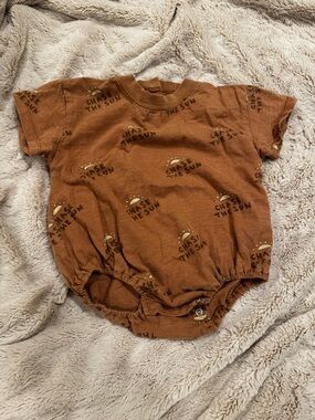 Rylee + Cru Rust Brown Baby Romper